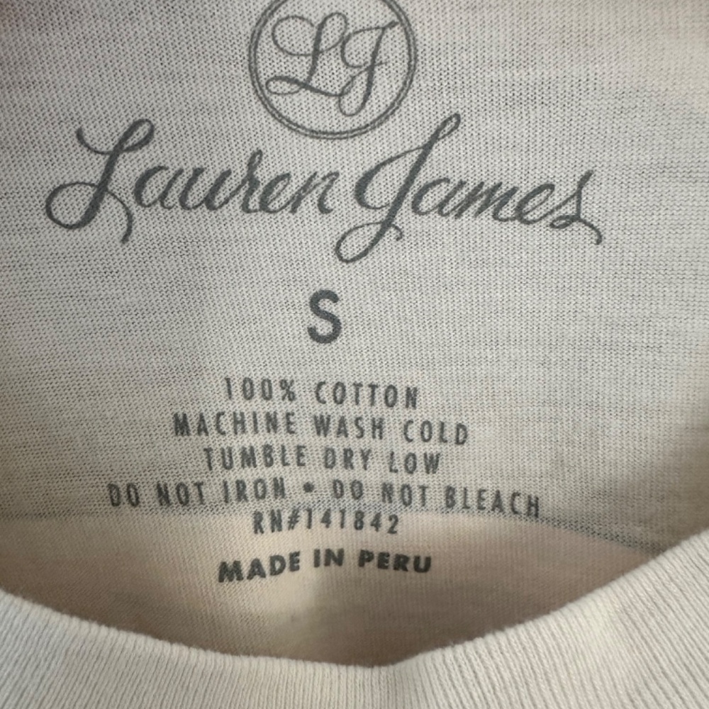 Lauren James Long Sleeve Graphic Tee SZ Small - Picture 4 of 6